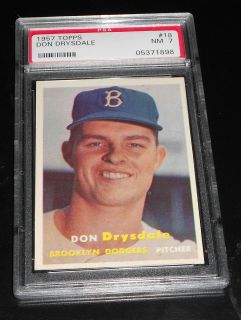 1957 Topps Don Drysdale Rookie RC 18 PSA 7