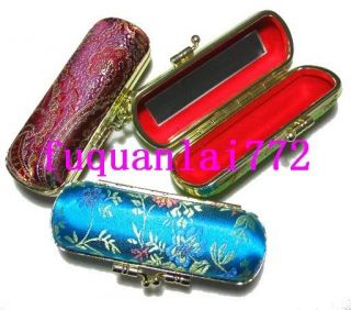 Wholesale 12 Pcs Chinese Pattern Silk Lipstick Case