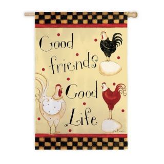  Good Friends Roosters DiPaolo Mini Garden Flag