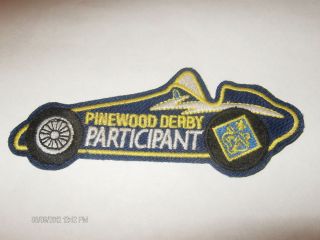 BSA Pinewood Derby Participant Dirt Track Racing Car Patch