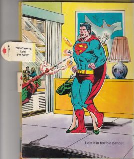 Superman Book Pop Up Pull Out Book 14 Pages 1979 HC