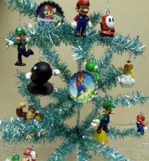 Nintendo Game Icon Super Mario Brothers Set of 18 Christmas Tree