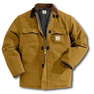 New Carhartt C03 Brown Arctic Traditional Coat Quilt Lined Size 36 Reg