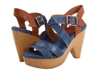 Lucky Brand Acacia Heels Sandals Indigo Denim Blue