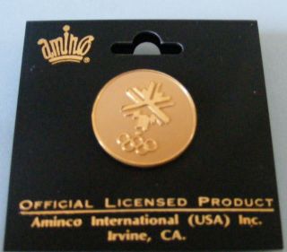  winter olympics silver gold logo pin lapel pin badge usa slc winter