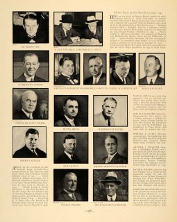 1935 Faces Of The Month Marvin Coyle Harlow Curtice   ORIGINAL