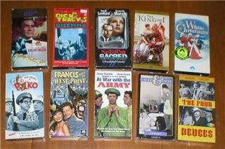  Lot 10 VHS Movie Classics ~ Jerry Lewis, Donald OConnor, Phil Silvers