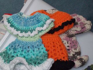 Handmade Dishcloth Dresses Crochet Made of Cotton Yarn