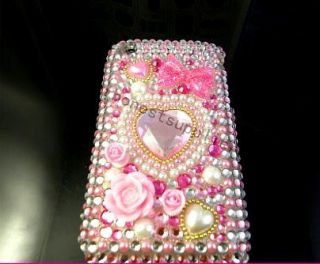 Bling Diamond Crystal Flower Lover Full Hard Cover Case for iPhone 3G