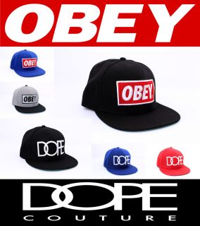 Hot Obey Dope Original Hip Hop Bboys Snapback Cap Hat Colors Free