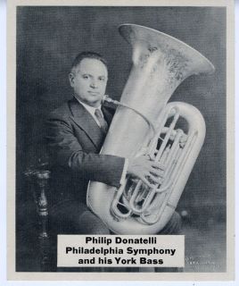 1940s Photo Philip Donatelli Philadelphia Symphony Bass Player