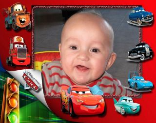 Kids Personalized Photo Disney Cars Placemat 10 x 16 Poly Fabric