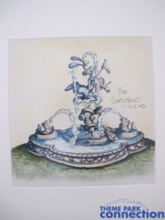 Disney WDI Artist Signed Concept Roger Rabbit Fountain Toontown