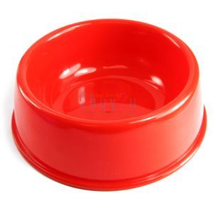 New Dog Puppy Cat Bowl Water Food Feeder Dishes Plastic Bowl