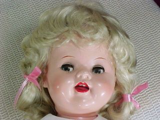 Ideal 22 Saucy Walker Doll Blonde Wig Green Eyes Vintage 1950s