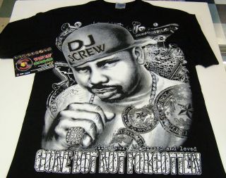 DJ Screw The Legend Gone But not Forgotten Texas Rap Shirt SUC Piranha