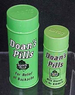 Vintage Doans Pills Tin Kidneys Backache Foster Milburn N.Y. Purex
