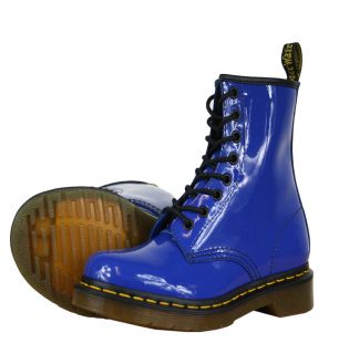 Dr Martens 1460W 11821409 Womens Boots AW12 Royal Blue Patent Lamper