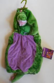 Dragon Halloween Costume Push Hooded Vest Green Purple Toddler 24M 2T