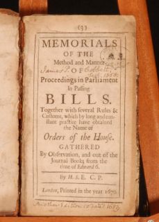 1670 85 Parliament Proceedings Bills Scobel Doddridge