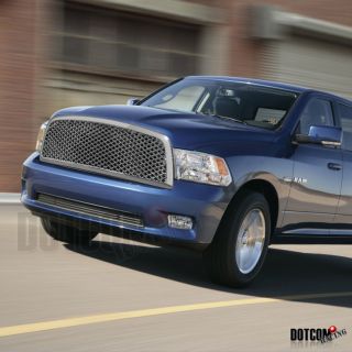 09 12 Dodge RAM 1500 Chrome Front Upper Mesh Grill Grille