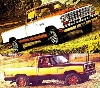 1981 Dodge RAM Pickup Brochure D w 150 250 350 Macho