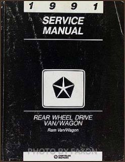 1991 Dodge RAM Van Wagon Shop Manual B100 B150 250 B350