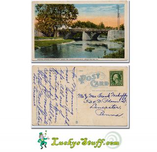 Bridge Across Brandywine Downingtown PA c1910 Postcard Pennsylvania