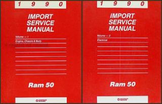 1990 Dodge RAM 50 Pickup Truck Shop Manual 2 Volume Set Original