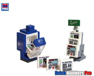Kit Newspaper Vending Machine Lego® Custom news paper, accessories