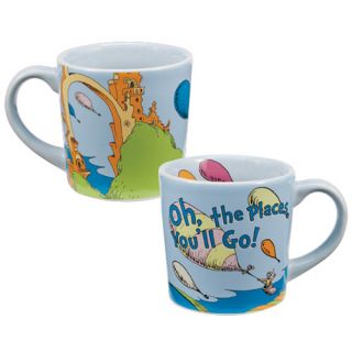 Dr. Seuss Oh the places youll go 12 oz. Illustrated Ceramic Mug NEW