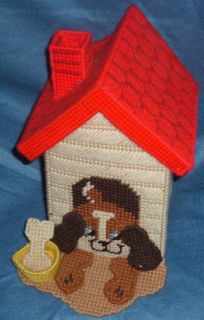  Craft Dog House Tissue Box Cross Stitch