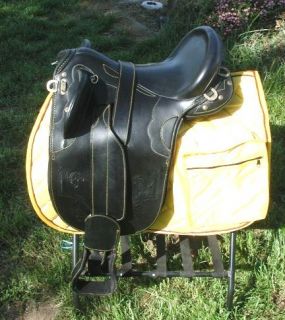 Genuine Draft Horse 20 Australian Saddle Black No Horn