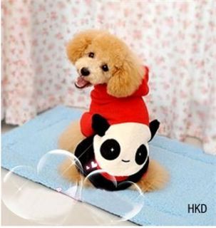 Christmas Panda shirt Hoodie Tee small dog pet clothes Apparel
