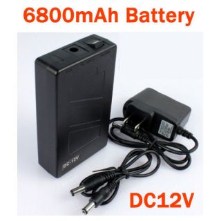 DC 12V Rechargeable Li Po Battery for Digital Camera 6800mAh