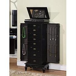 NEW Morre Eight Drawer Jewelry Box Armoire Organizer Mirror Stand