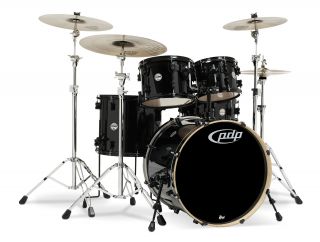 DW Pacific CM5 Concept 5 Piece Drums Set Maple Shell Pack Pearl Black