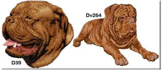 DOGUE DE BORDEAUX embroidered blanket ANY COLOR