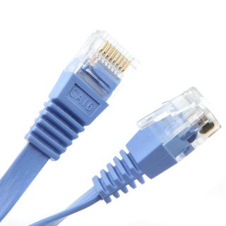 RJ45 CAT6A Flat Ethernet Patch Network LAN Cable 1M