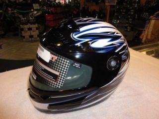 Polaris Cyclone Snowmobile Helmet Medium Blue Silver 286911902