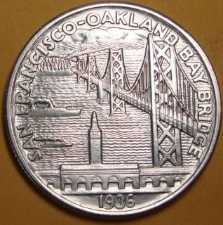  San Francisco Oakland Bay Bridge Half Dollar Commemorative Bear GEM BU