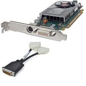  Radeon HD3450 256MB PCIe Video Card with Dual DVI Output Cable