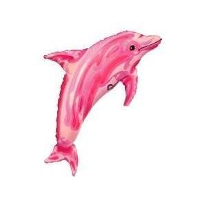  37" Mylar Pink Dolphin Shaped Jumbo Balloon