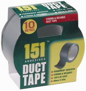 10M Grey Duct Tape Adhesive Roll Waterproof Strong Reliable Free Post