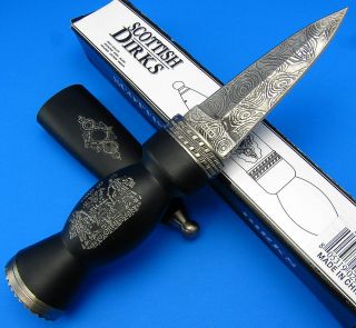 Scottish Dirk Historical Dagger Sword Fixed Blade Black Boot Knife