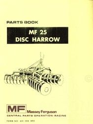 the massey ferguson mf 25 disc harrow parts manual is