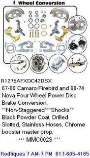 Wheel Power Disc Brake Conversion Kit SS Chrome Slotted Powder Coat