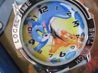 Tom and Jerry Black Kids Children Watch Wristwatch Gift Box M64HX