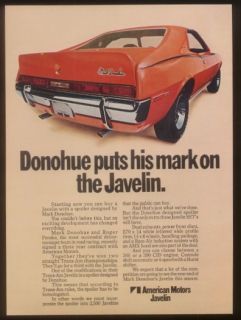 1970 Orange AMC Javelin Mark Donohue Special Car Ad