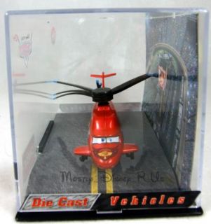  Cars 2 Team McQueen Helicopter Diecast New Collector Case